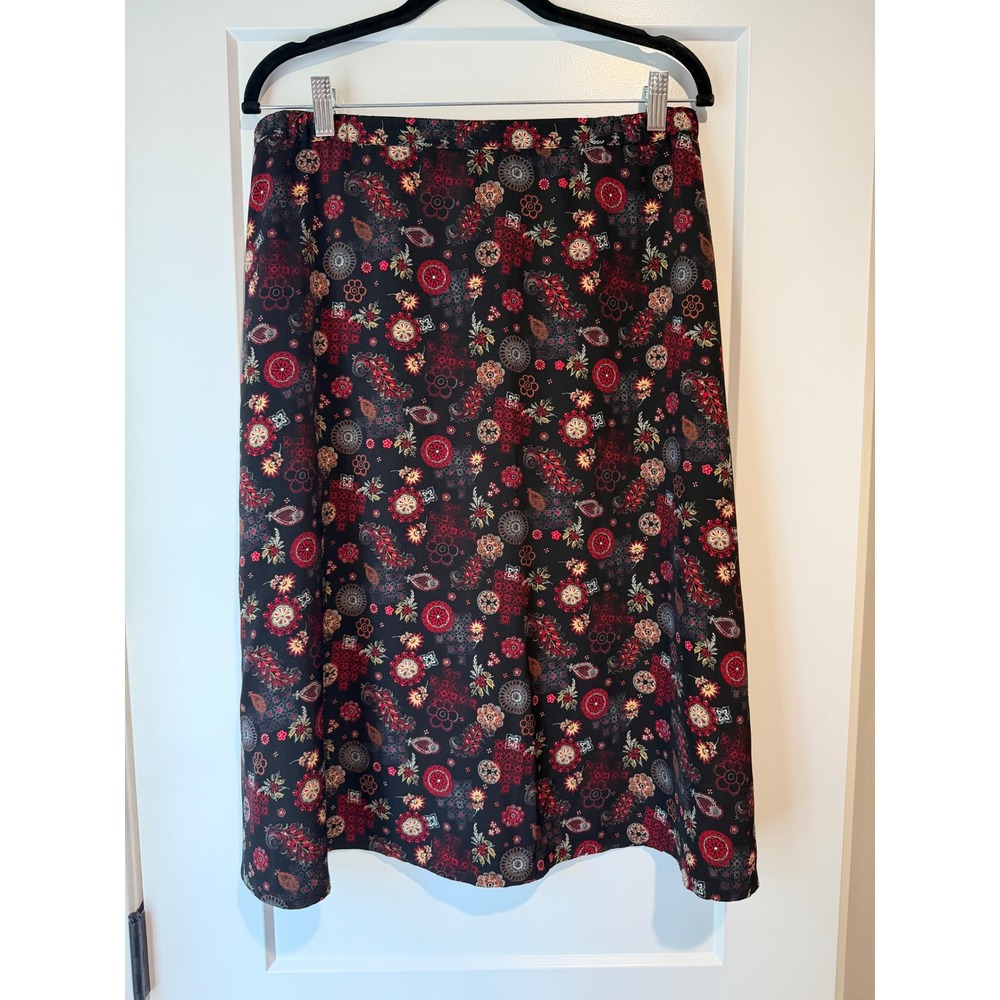 Dark Academia whimsigoth folk art midi skirt 12P vintage Christopher & Banks - Picture 4 of 4